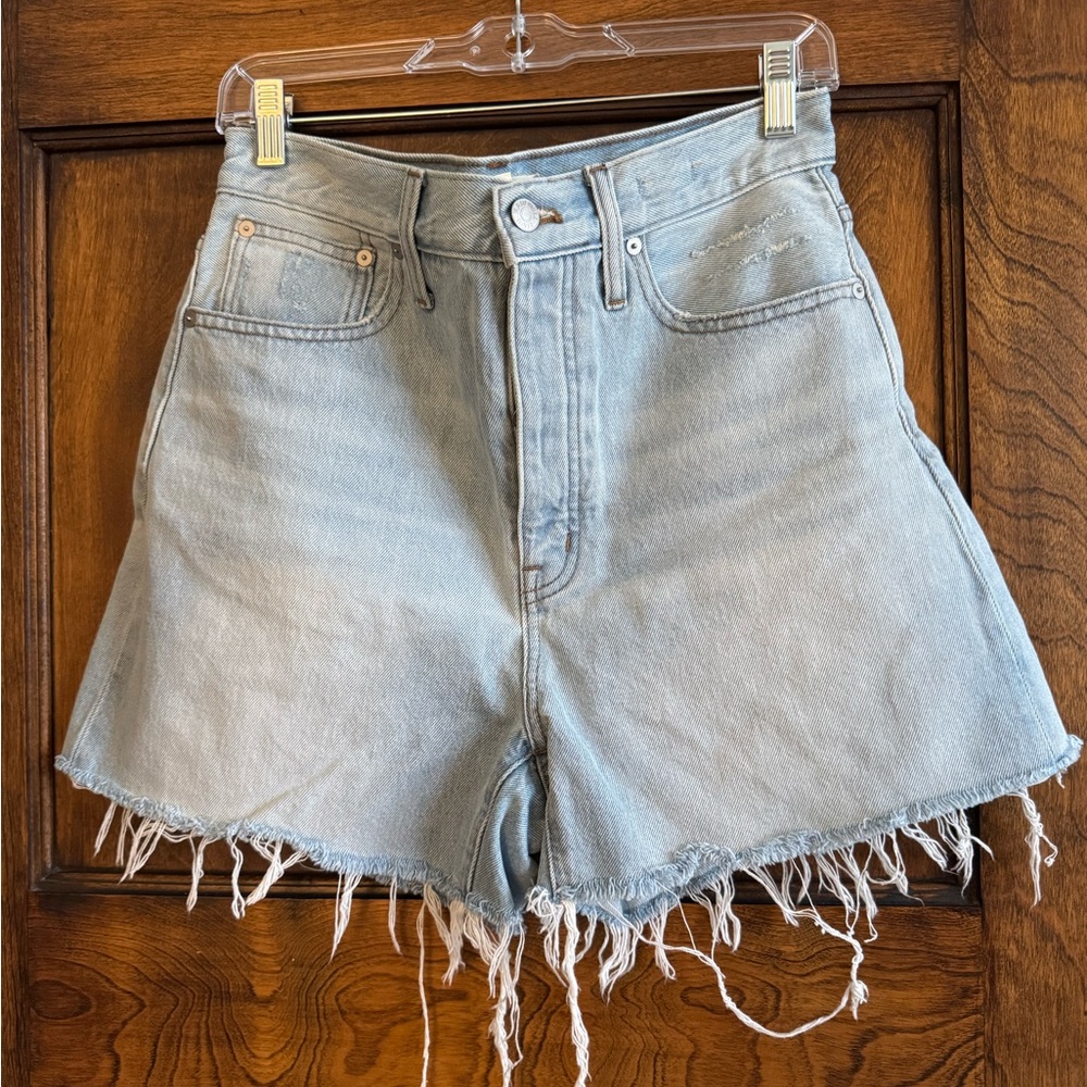 Madewell Light Blue Mom Jean Shorts